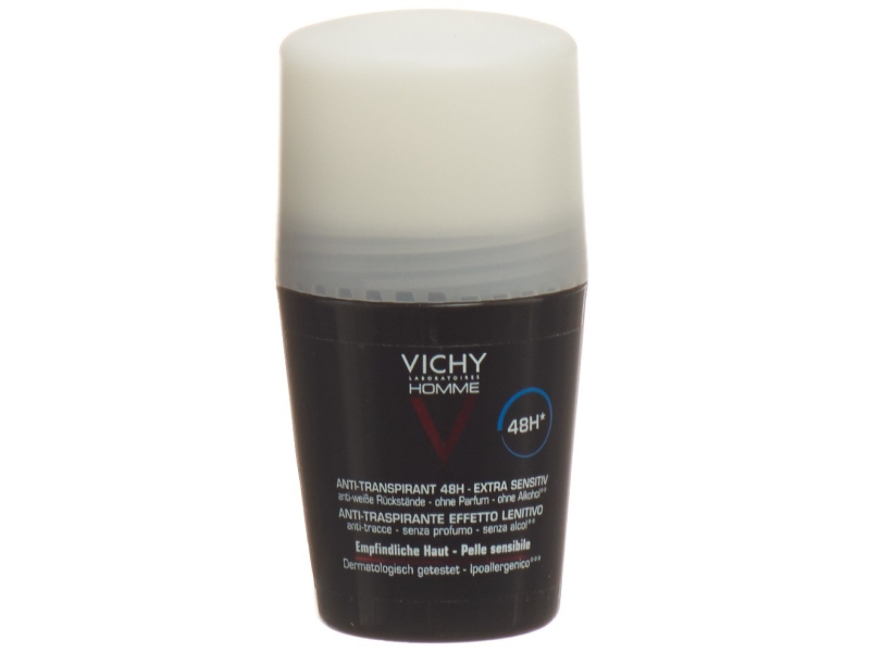 VICHY Homme déo anti-transpirante effeto lenitivo 48h pelle sensibile roll-on 50 ml