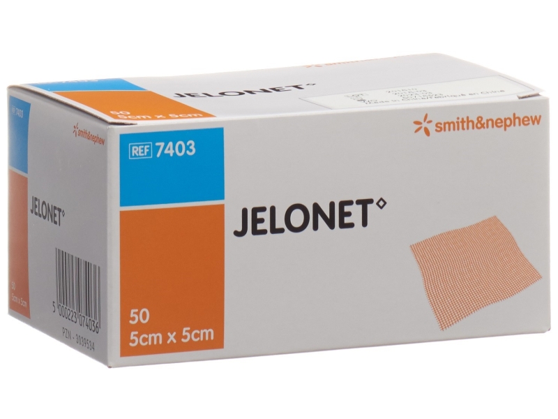 JELONET compresse gaz paraffinée 5 x 5cm stériles 50 pièces