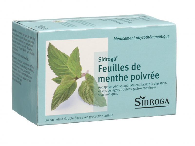 SIDROGA Tisane feuilles de menthe poivrée 20 sachets 1,5 g