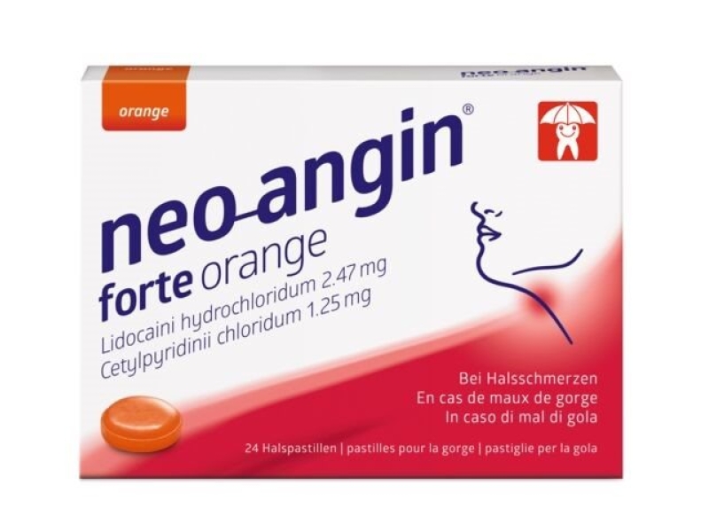 NEO-ANGIN Forte Halspastillen Orange 24 Stück
