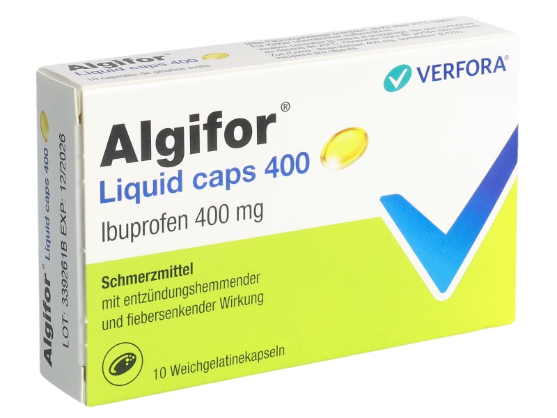 ALGIFOR Capsules liquides 400mg 10 pièces