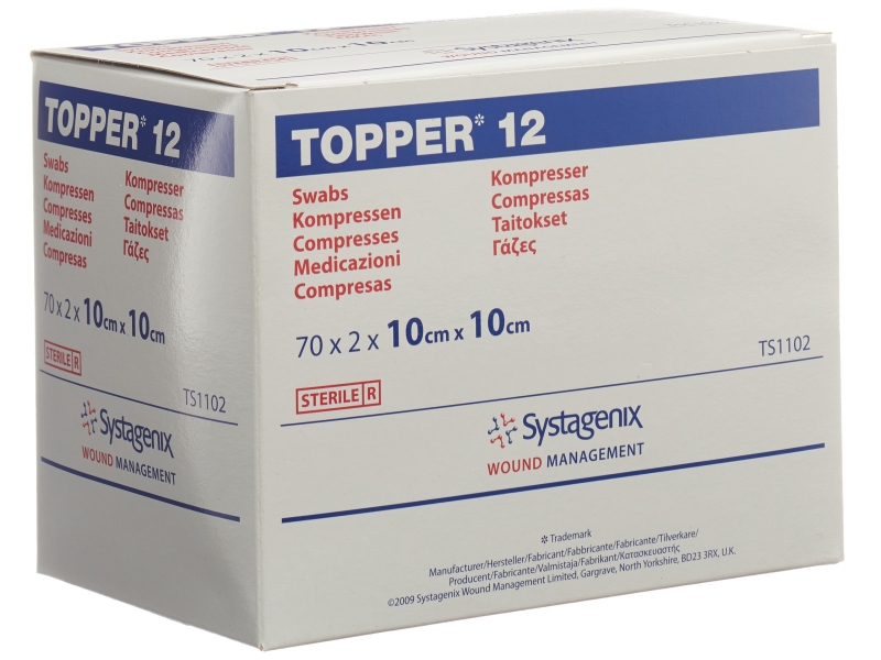 TOPPER 12 NW Kompr 10x10cm ster 70 x 2 Stk