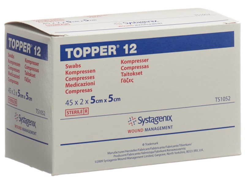 TOPPER 12 NW Kompr 5x5cm ster 45 Btl 2 Stk