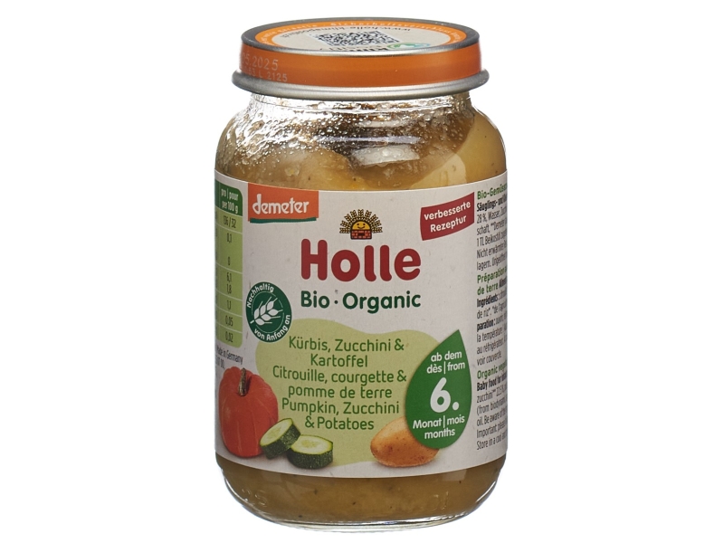 HOLLE courgette citrouille pomme de terre bio 190 g