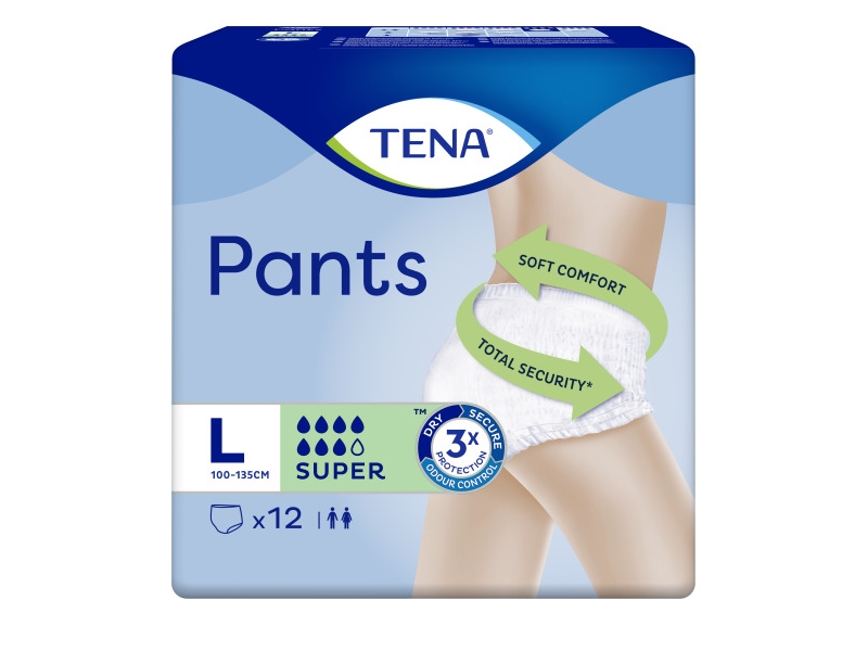 TENA PANTS SUPER L 100-135CM 12 PCE