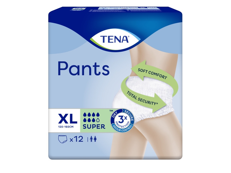 TENA PANTS SUPER XL CONFIOFIT 12 PCE