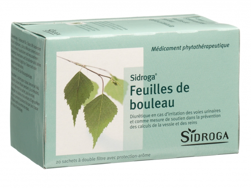 SIDROGA Tisane Feuilles de bouleau 20 sachets 1,5 g