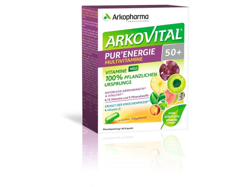 ARKOVITAL Pur'Energie 50+ capsules vitamines+minéraux 60 pièces