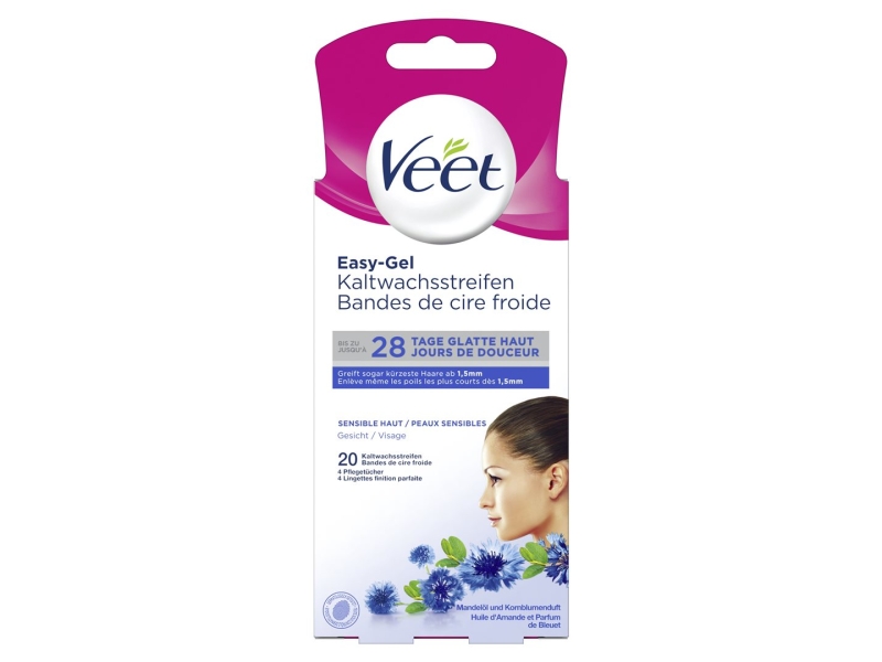 VEET bande cire froide visage peaux sensibles 10 x 2 pièces