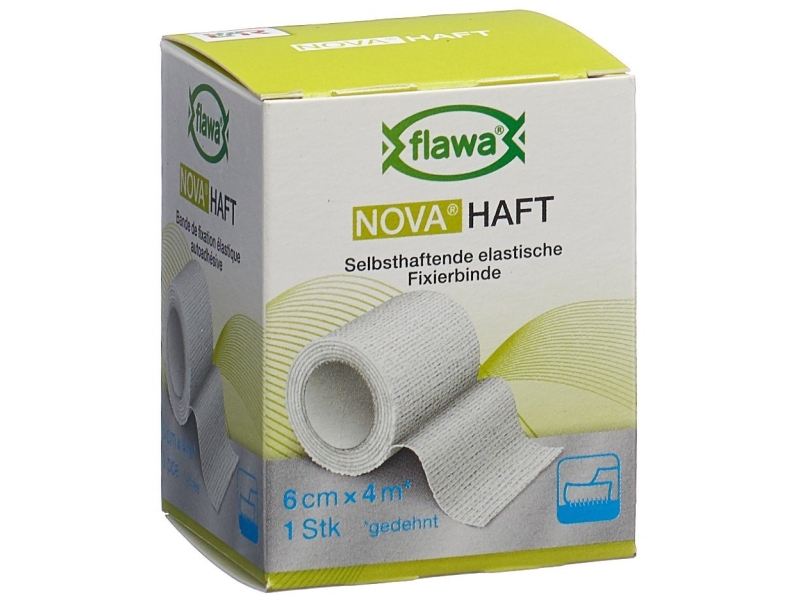 FLAWA Nova Bande de Gaze Cohésive, 6cmx4m, 1 Pièce