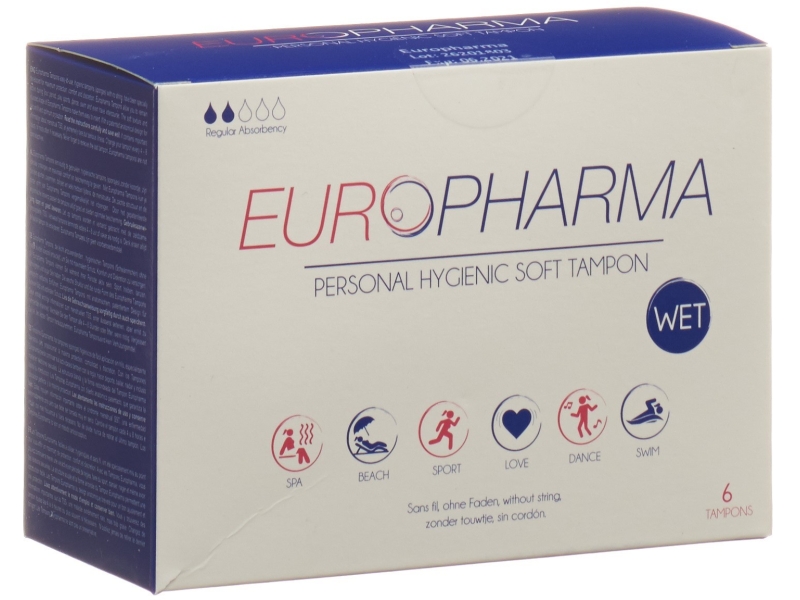 EUROPHARMA Tampons hygiéniques 6 pièces