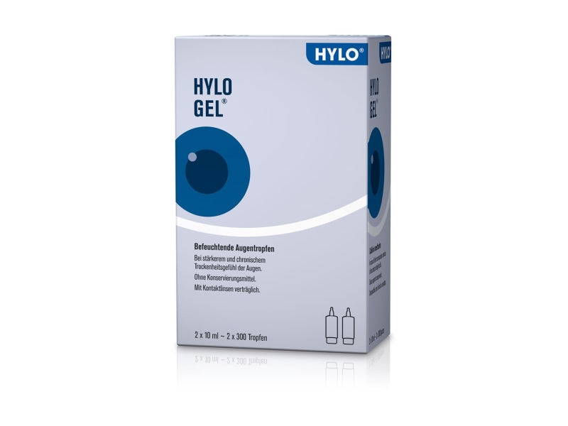 HYLO-GEL Gouttes ophtalmiques 0.2 % flacon 2 x 10 ml
