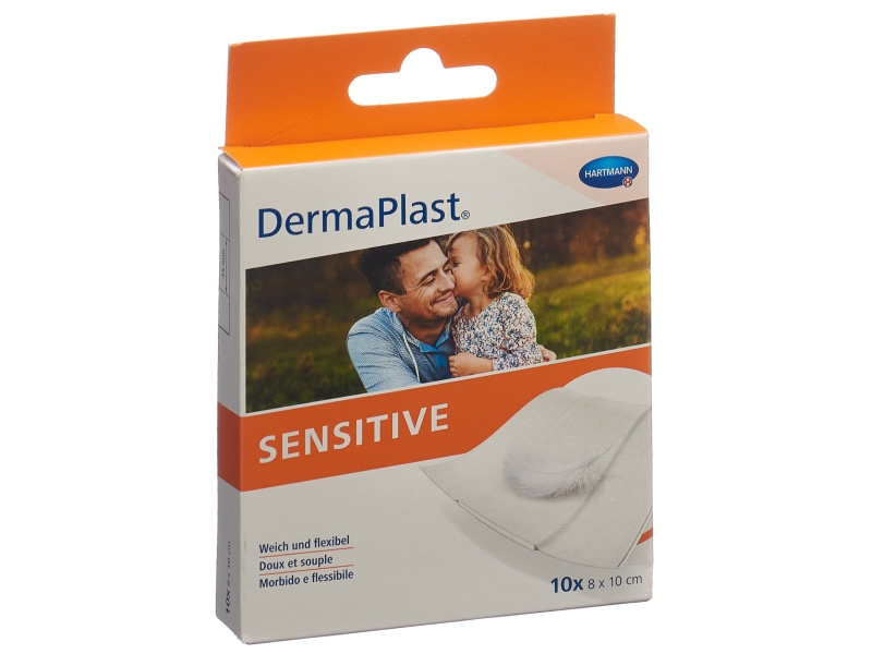 DERMAPLAST Sensitive pansement rapide blanc 8 x 10cm 10 pièces