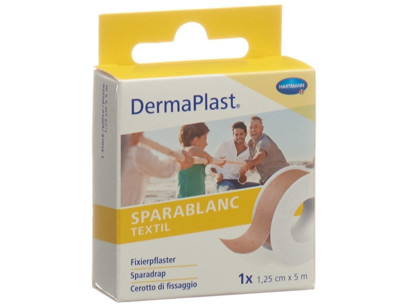 DERMAPLAST Sparablanc Textil 1.25cmx5m hautfarbe