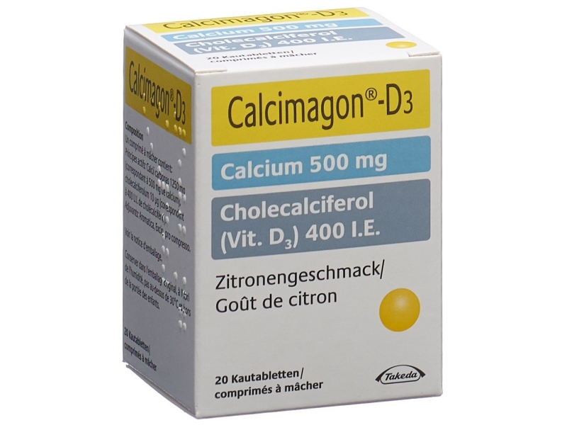 CALCIMAGON D3 KAUTABL ZITRONE DS 20 STK