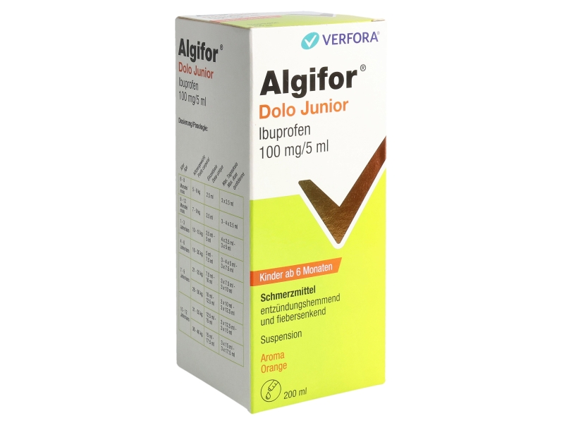 ALGIFOR DOLO Junior suspension 100mg/5ml flacon 200ml
