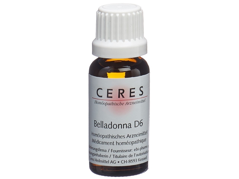 CERES Belladonna D 6 Dilution Fl 20 ml