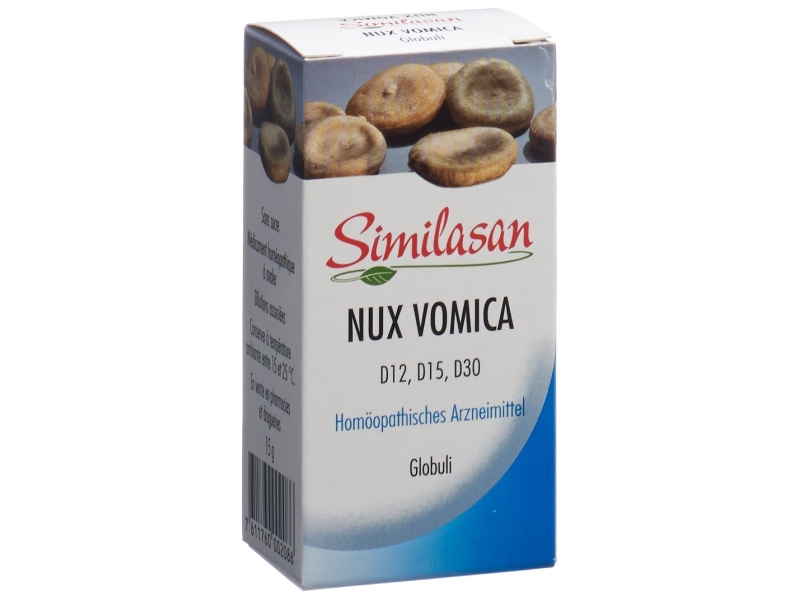 SIMILASAN nux vomica glob D12/D15/D30 15 g