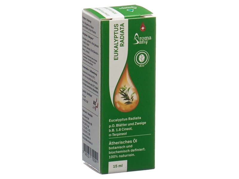 AROMASAN eucalyptus radia huil ess étui bio 15 ml