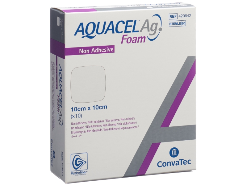 AQUACEL AG FOAM non-adhésif 10x10cm 10 pce