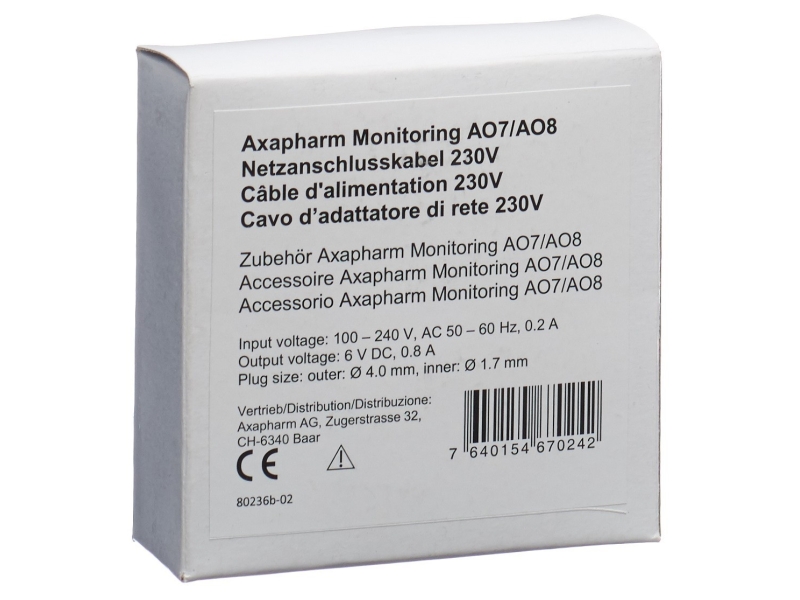 AXAPHARM AO7/AO8 câble d'alimentation 230V