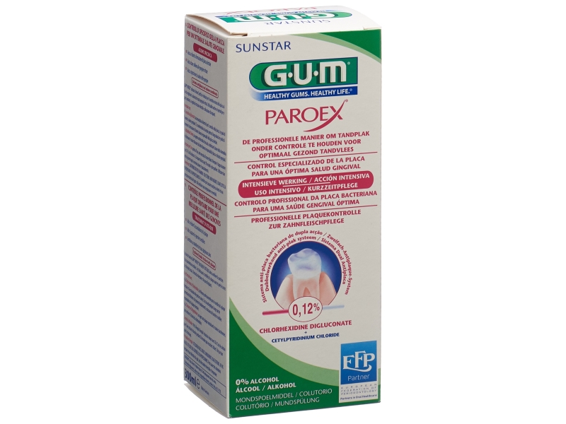 GUM Paroex bain bouche 0.12 % chlorhexidine 300 ml