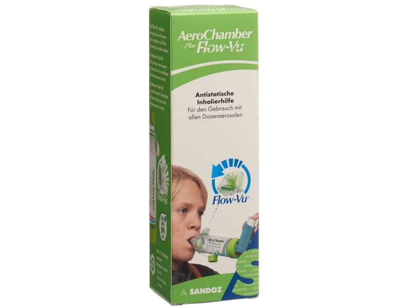 AEROCHAMBER PLUS Flow-Vu s masque (5+ans) vert