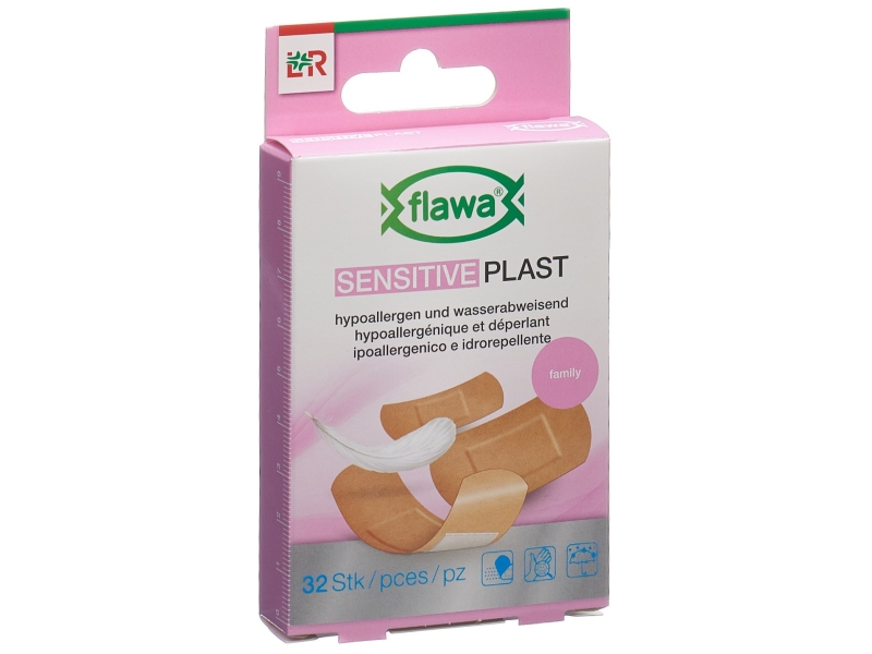 FLAWA SENSITIVE Plast pansement 3 grandeurs 32 pce