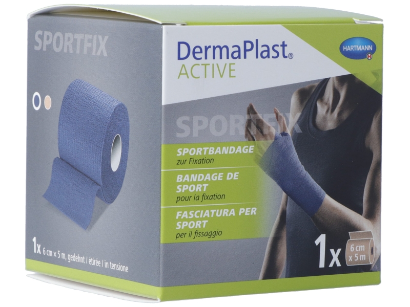 DERMAPLAST Active bandage sport 6cmx5m bleu