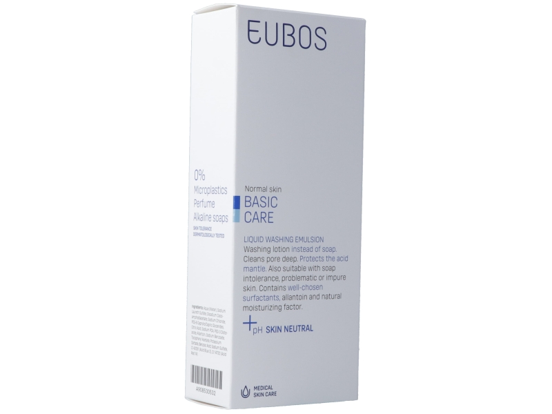 EUBOS savon liquide non parfumé bleu 200 ml