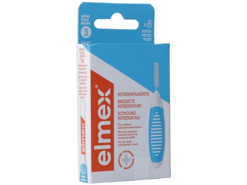 ELMEX Brossette interdentaire 0.6mm bleu 8 pce