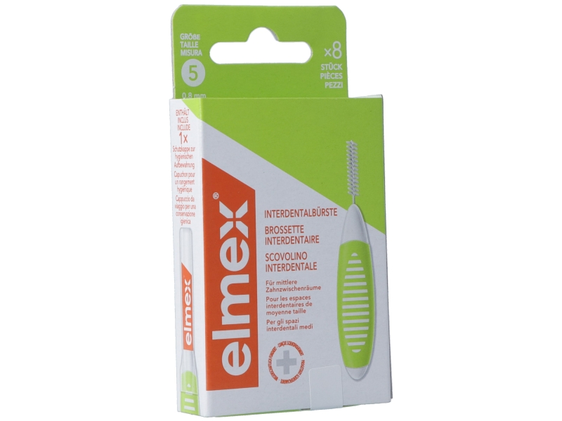 ELMEX Interdentalbürsten 0.8mm grün 8 Stk