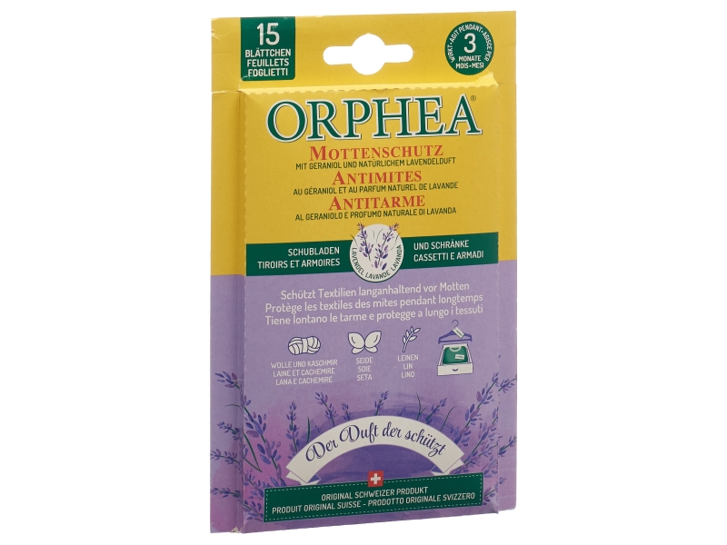 ORPHEA feuilles antimite lavande 12+3 pièces (action)